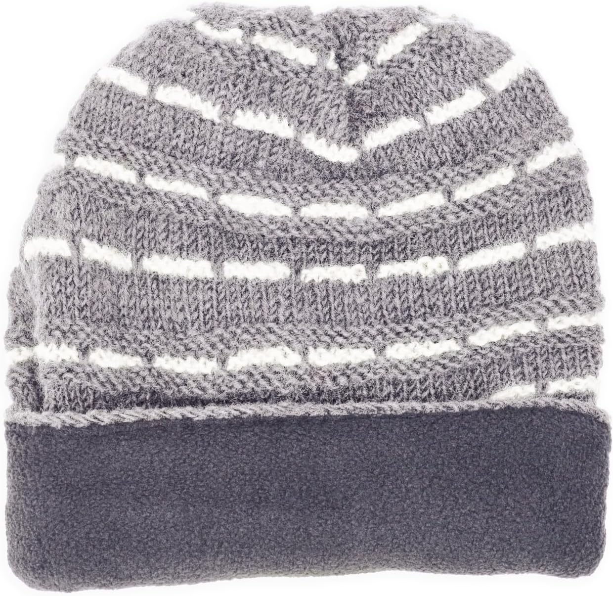 Feelgoodz Women's Heathered Wool/Fleece Lined Artisan Handknit Slouchy Cap - Image 3