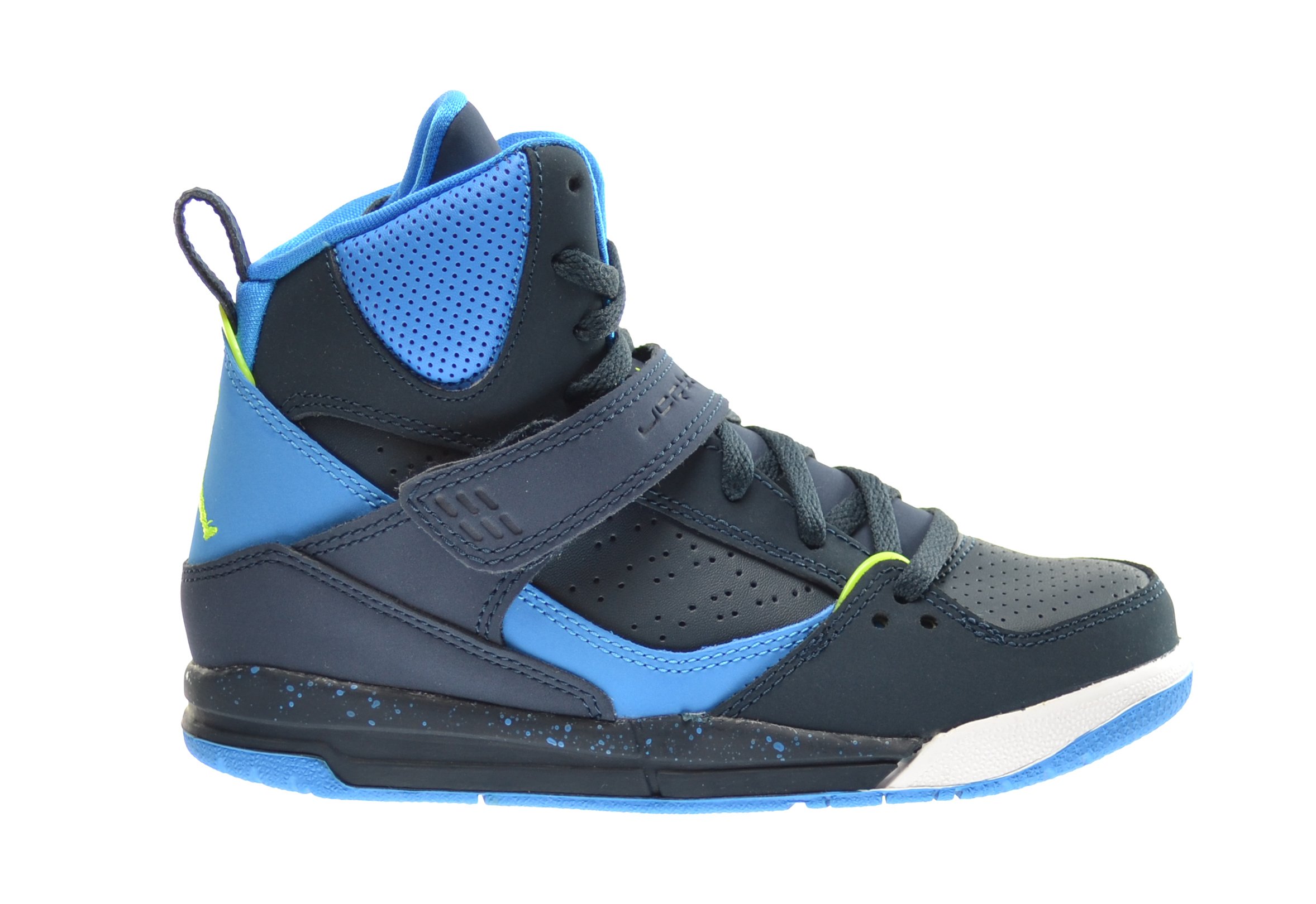 Jordan Flight 45 High (PS) Little Kids Basketball Shoes Armory Navy/Violet-Blue 384521-417