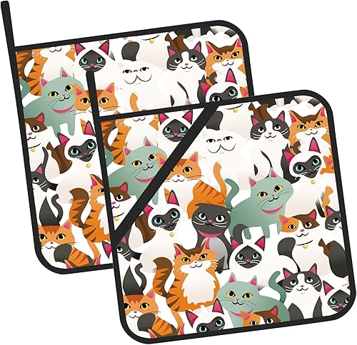 Miniatura 8 de Juego de 2 soportes para macetas de flores florales de acuarela, resistentes al calor, para microondas, hornear, horno, platos finales y barbacoa