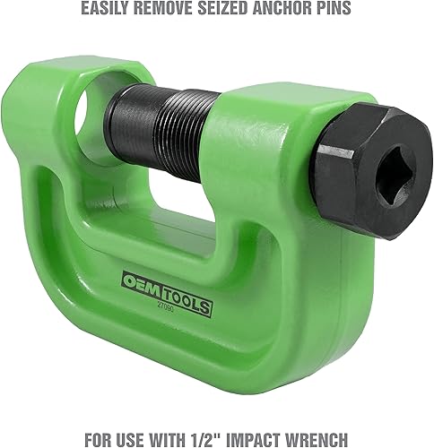 Miniatura 5 de OEMTOOLS 27090 Prensa de anclaje de freno, prensa de pasador de anclaje de acero de alto grado para camión, herramienta de buje de pasador de