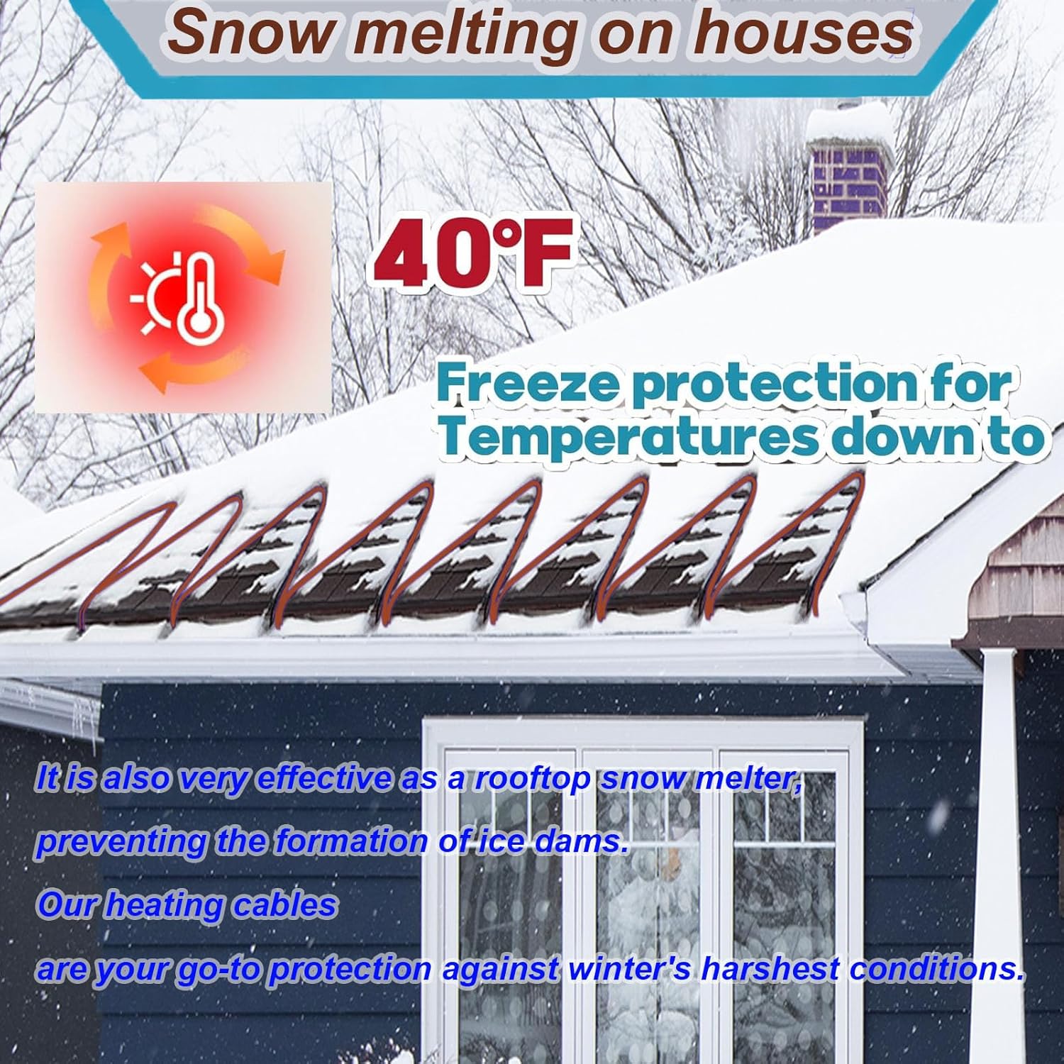 25FT 120V Self-Regulating Heat Tape for Water Pipes, Freeze Protected -40°F with Pluggable Design and Light Indicator Plug for Roof/RV/Farm/Sewer/Metal & Plastic Water Pipes, 8W/FT,