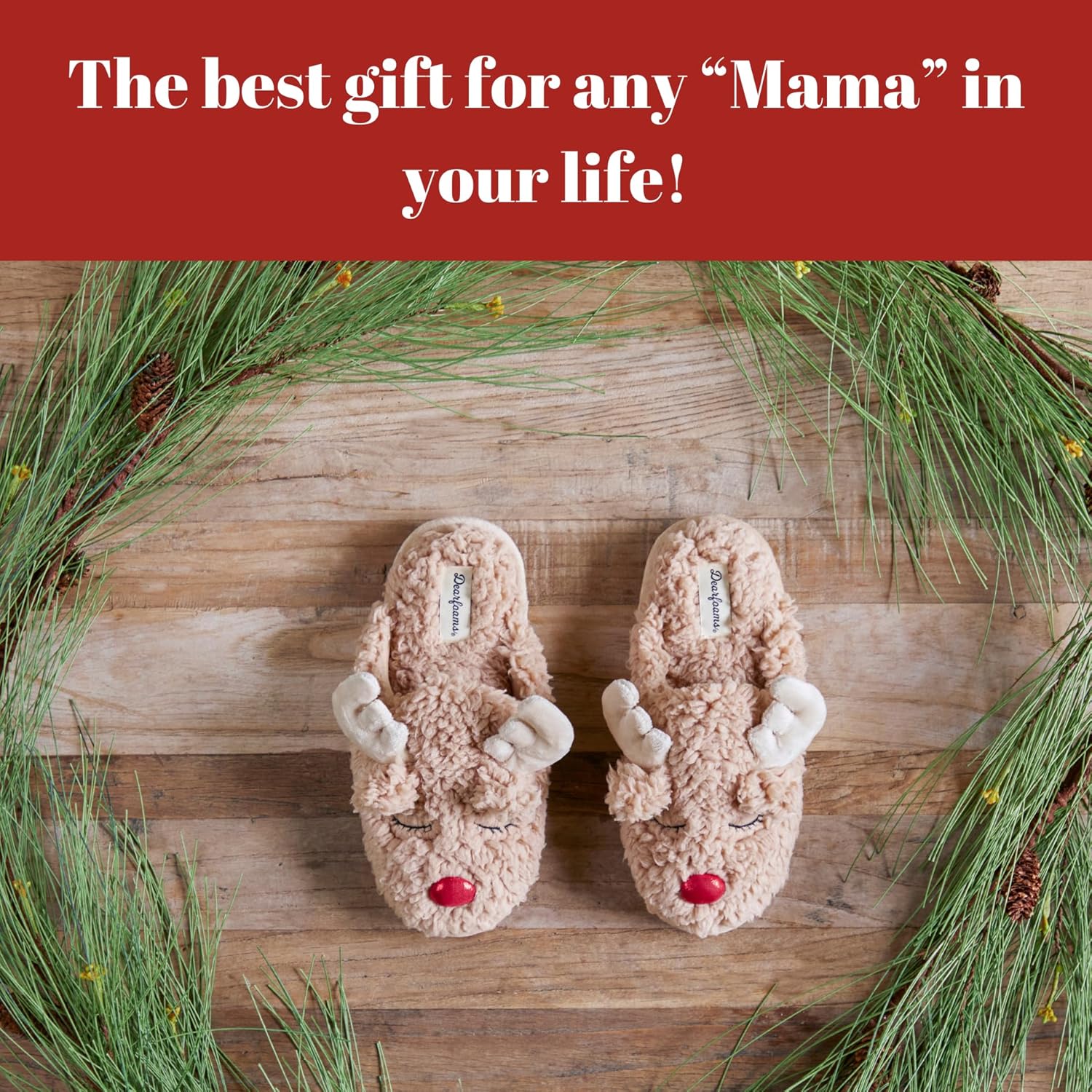 Dearfoams Matching Family Holiday Christmas Reindeer & Turkey Scuff - Image 4