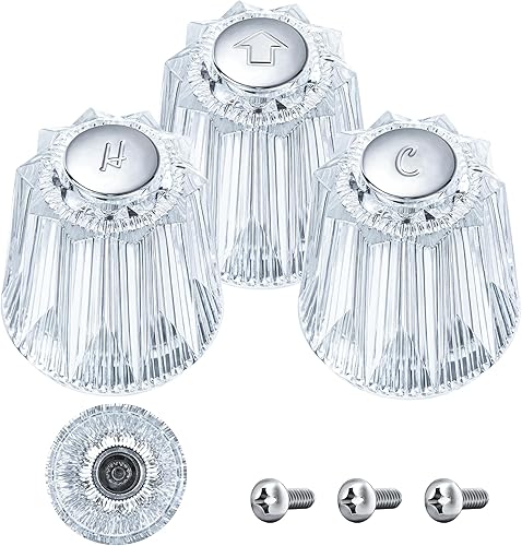 Miniatura 6 de Enhon Reemplazo de mango de grifo de ducha, compatible con Price Pfister Contessa y Windsor grifos de bañera y ducha, 2 piezas de repuesto de pomo