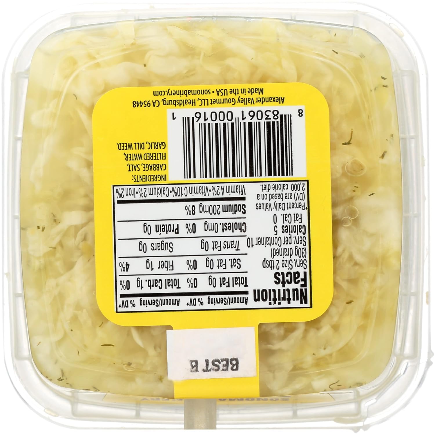 SONOMA BRINERY Dill Garlic Saurkraut, 16 OZ