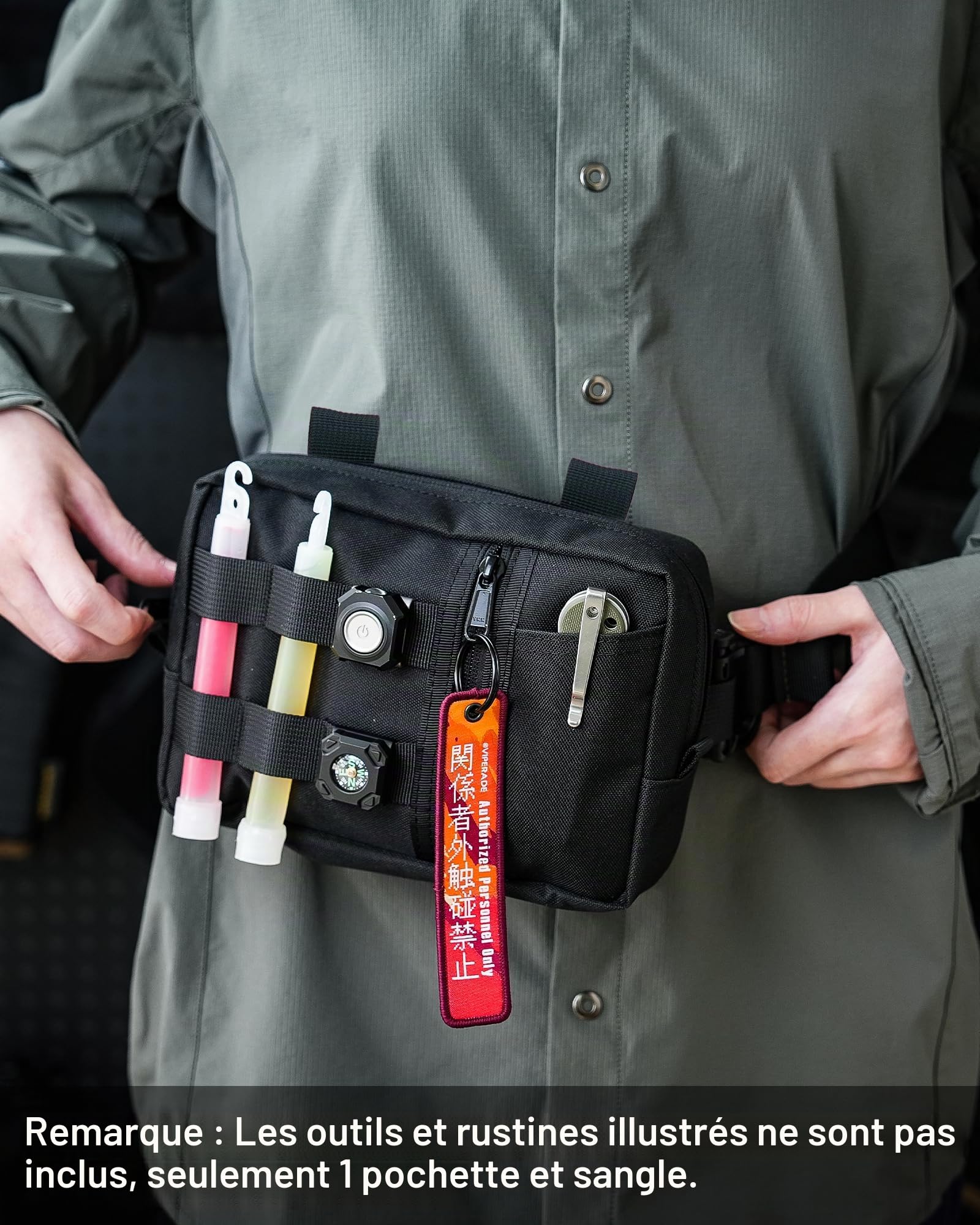 VIPERADE CHW2 Sac Banane pour Homme avec 7 Poches, Sac de Ceinture Utilitaire EDC, Sac de Hanche extérieur, Sangle réglable, Sac Banane en Nylon pour Voyage, randonnée, Camping