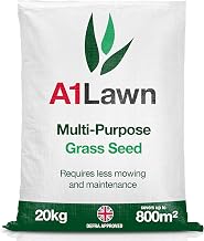 A1 Lawn, Multi-Purpose Grass Seed - Fast Growing, Hard-Wearing Lawn, DEFRA Approved, 20kg