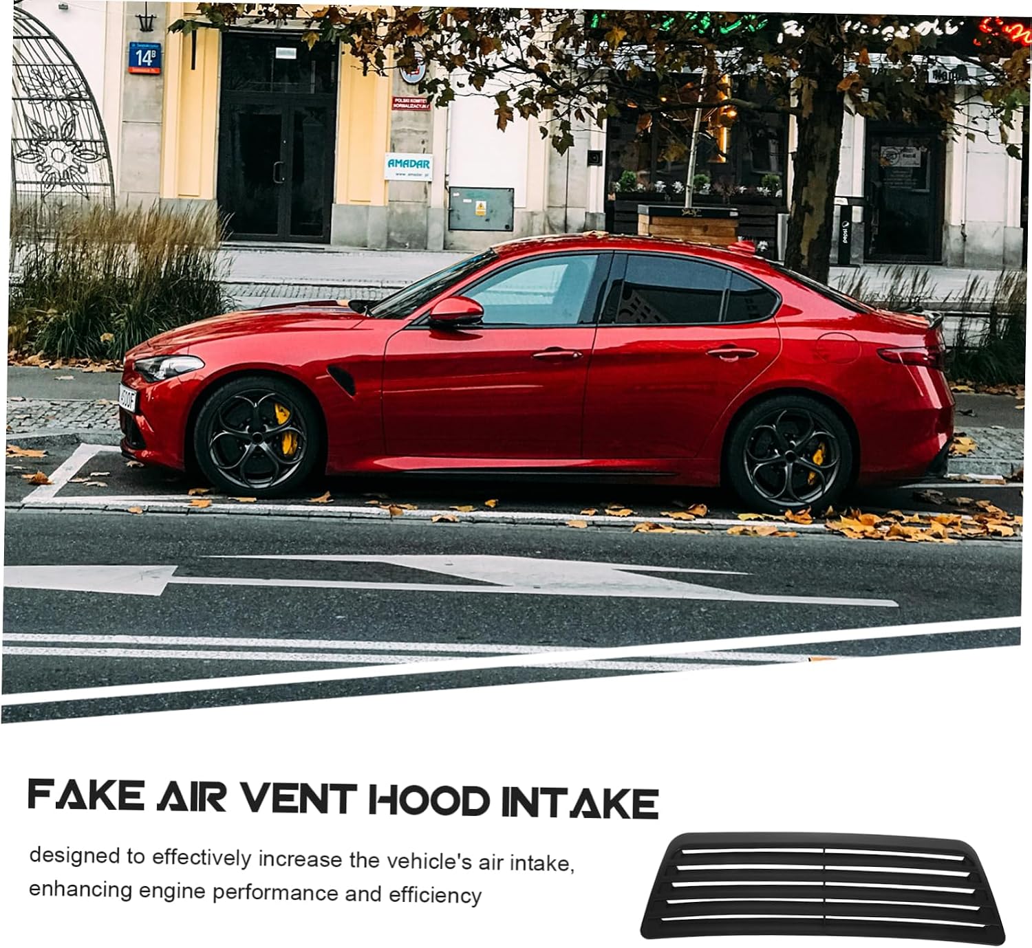 Ciieeo Car Bonnet Air Vents Engine Hood Decorative Cover Air Intake Vent Sticker for Car