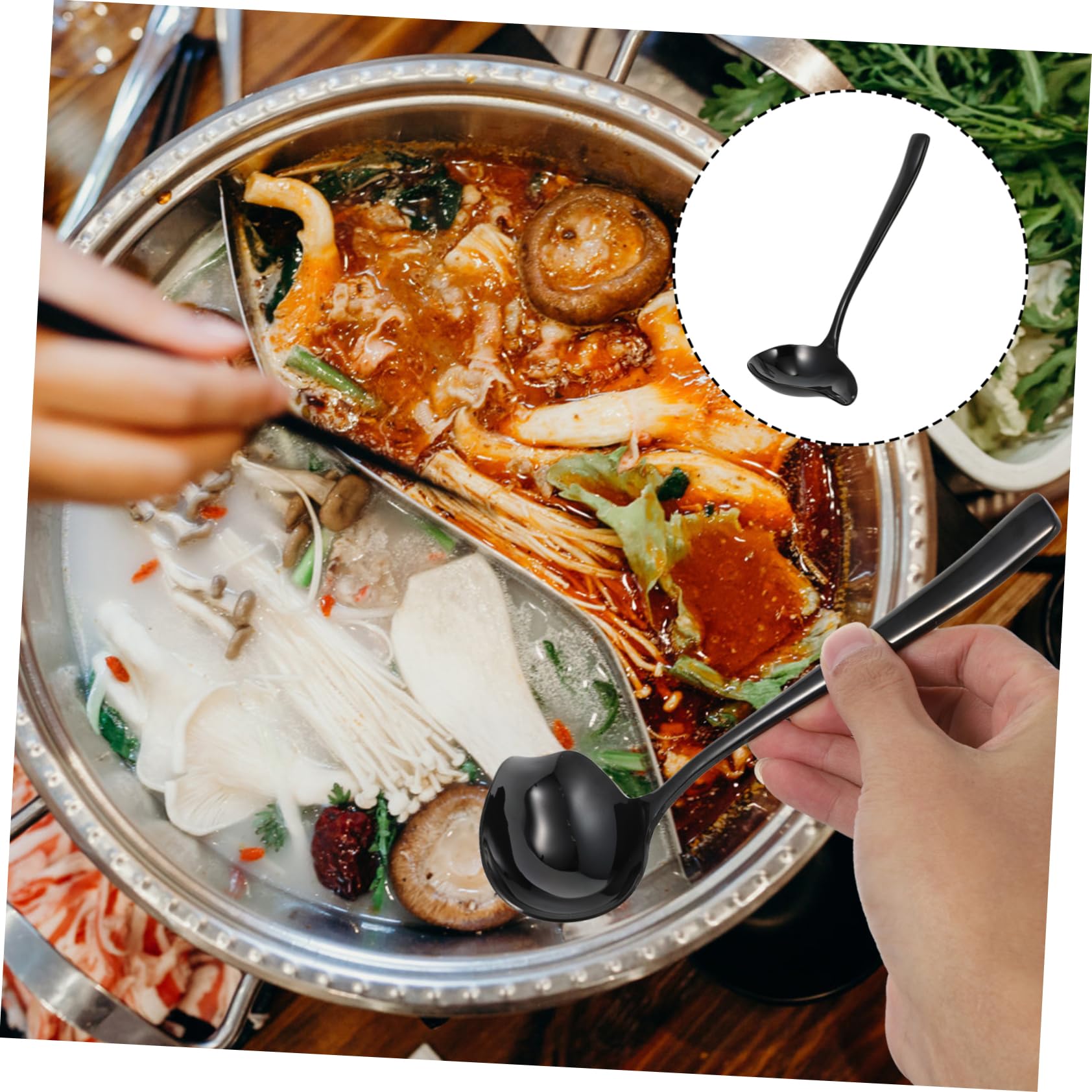 COLLBATH 2 Pcs Einzigartige Entenschnabel Form Edelstahl Schöpfkelle Mehrzweck Suppe Löffel Komfort Griff