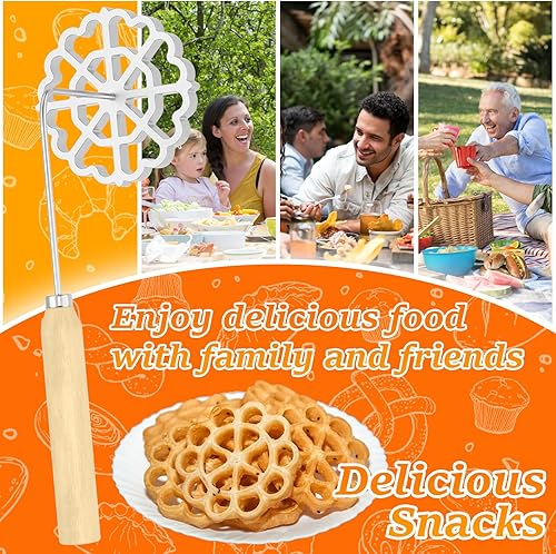 Miniatura 3 de Molde para bunuelos con asa, kit para hacer pasteles de embudo, molde desmontable para hacer rosetas para galletas, molde de herramienta para