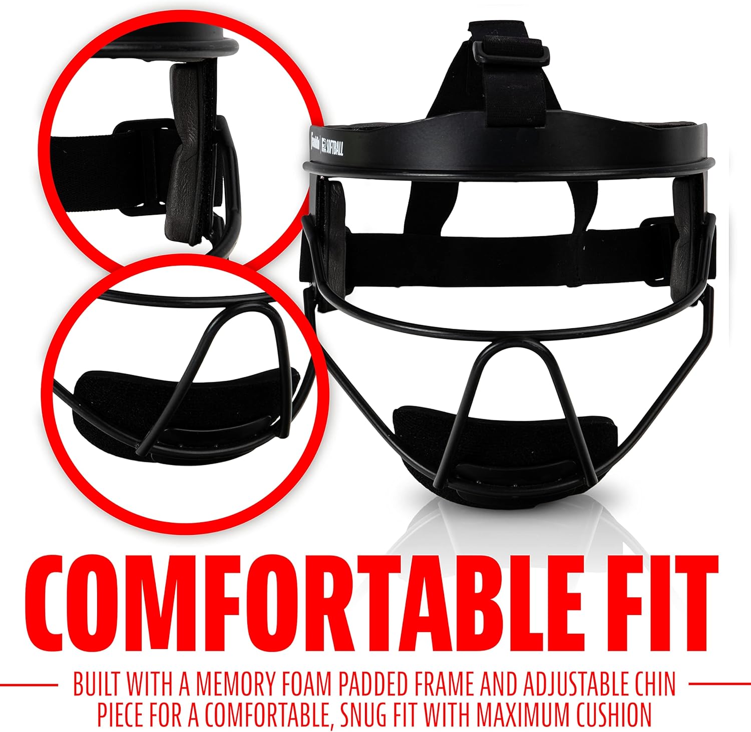 Franklin Sports Softball Face Mask for Fielders - Girls Youth Face Shield for Infielders - Kids Fielding Guard for Fastpitch + Slowpitch Softball