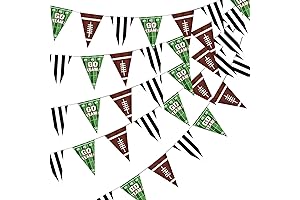 5 Pieces Football Pennant Banner Football Triangle Flags Banner Decoration