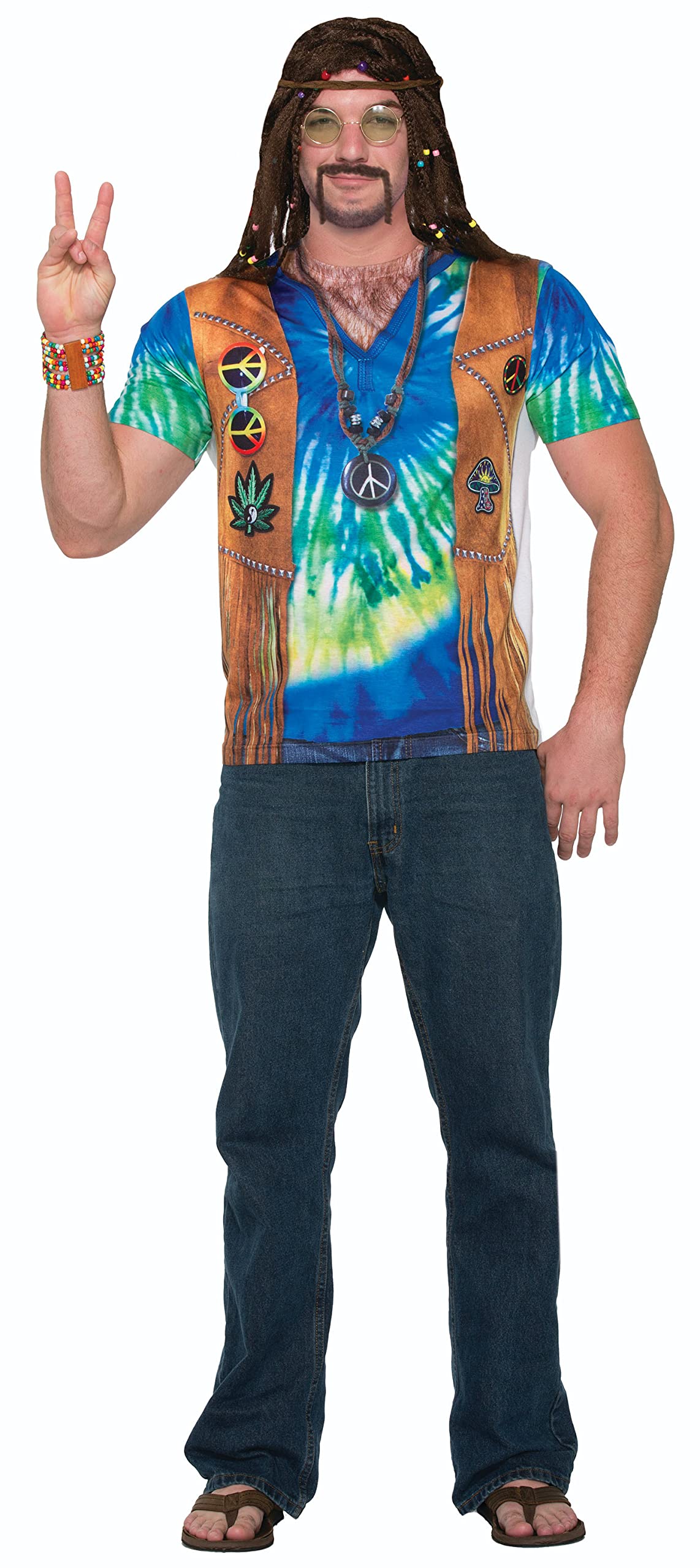 Forum Novelties 77154 111,8 cm Instant Hippy Uomo t-Shirt