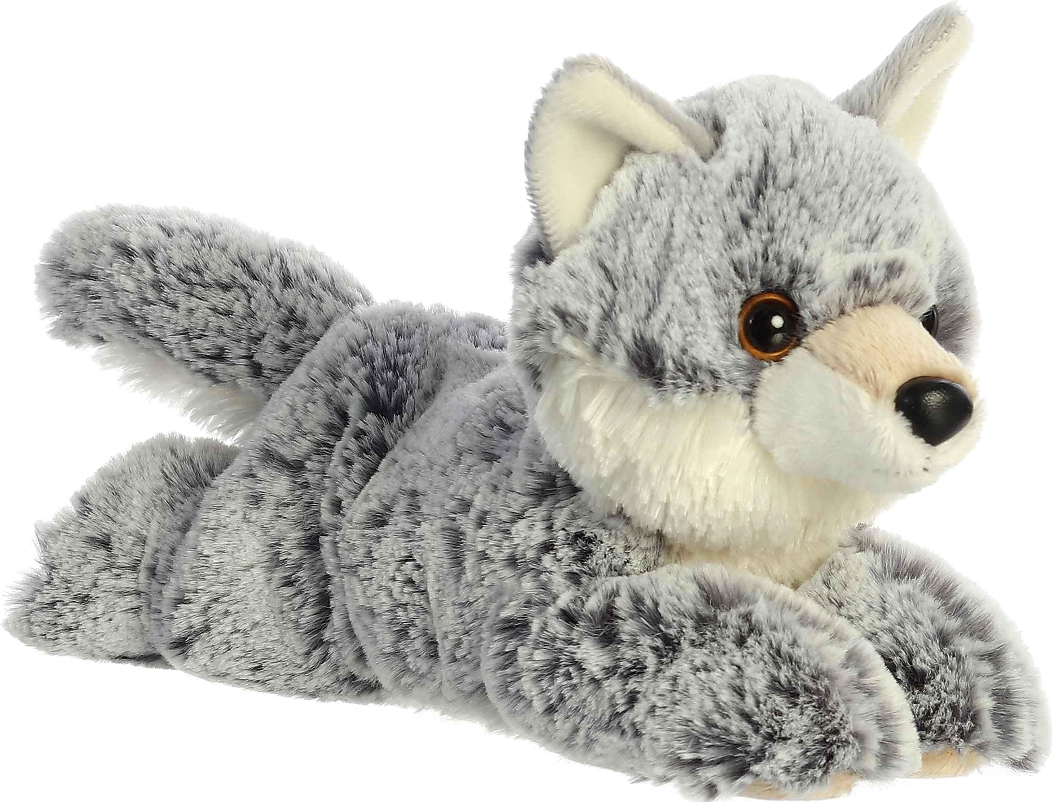 Aurora® Adorable Mini Flopsie™ Winter Wolf™ Stuffed Animal - Mini Companions Ready for Playful Adventures - for Kids All Ages, Toddlers, Adults, and Families - Gray 8 Inches