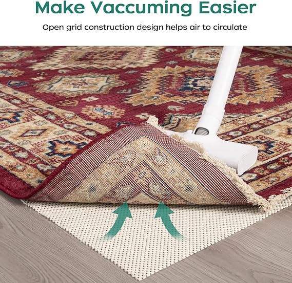 BAGAIL Non Slip Rug Pad Gripper 2 x 3 Feet Extra Thick Carpet Pads for Area Rugs and Hardwood Floors, Keep Your Rugs Safe and in Place