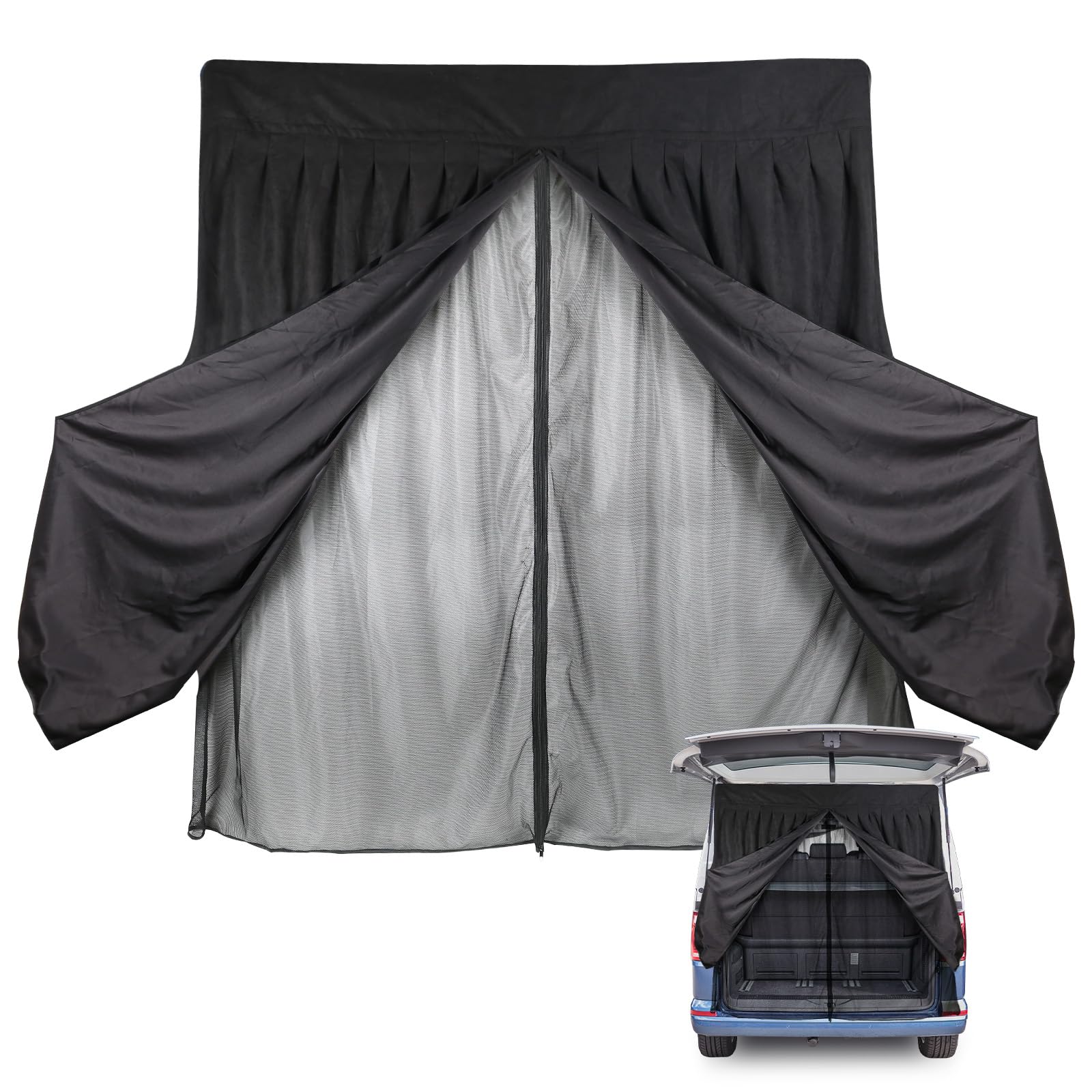 ZWPARTS Zanzariera Magnetica Personalizzata per VW T7 per Porta Retro, Doppio Strato Zanzariera per Furgone per Porta Retro, Zanzariera con Cerniera sulla Porta Centrale