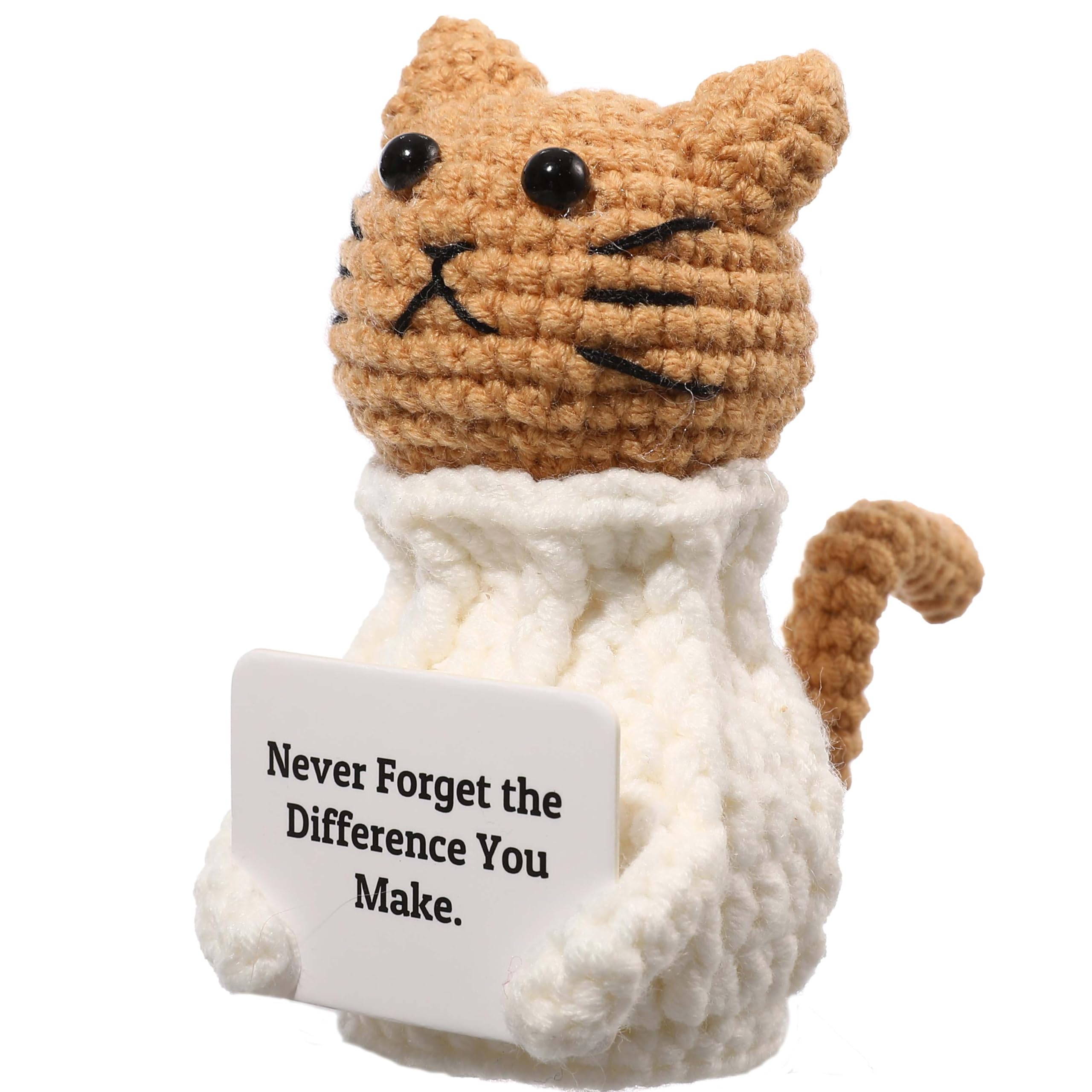 Positive Crochet Animals Cat – “Never Forget the Difference You Make”
