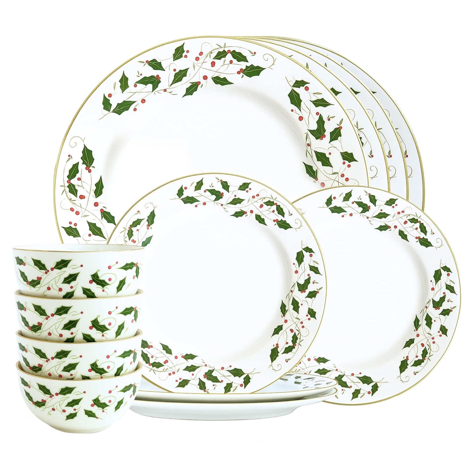 Gusto Buono Christmas 12-Piece Dinnerware Set