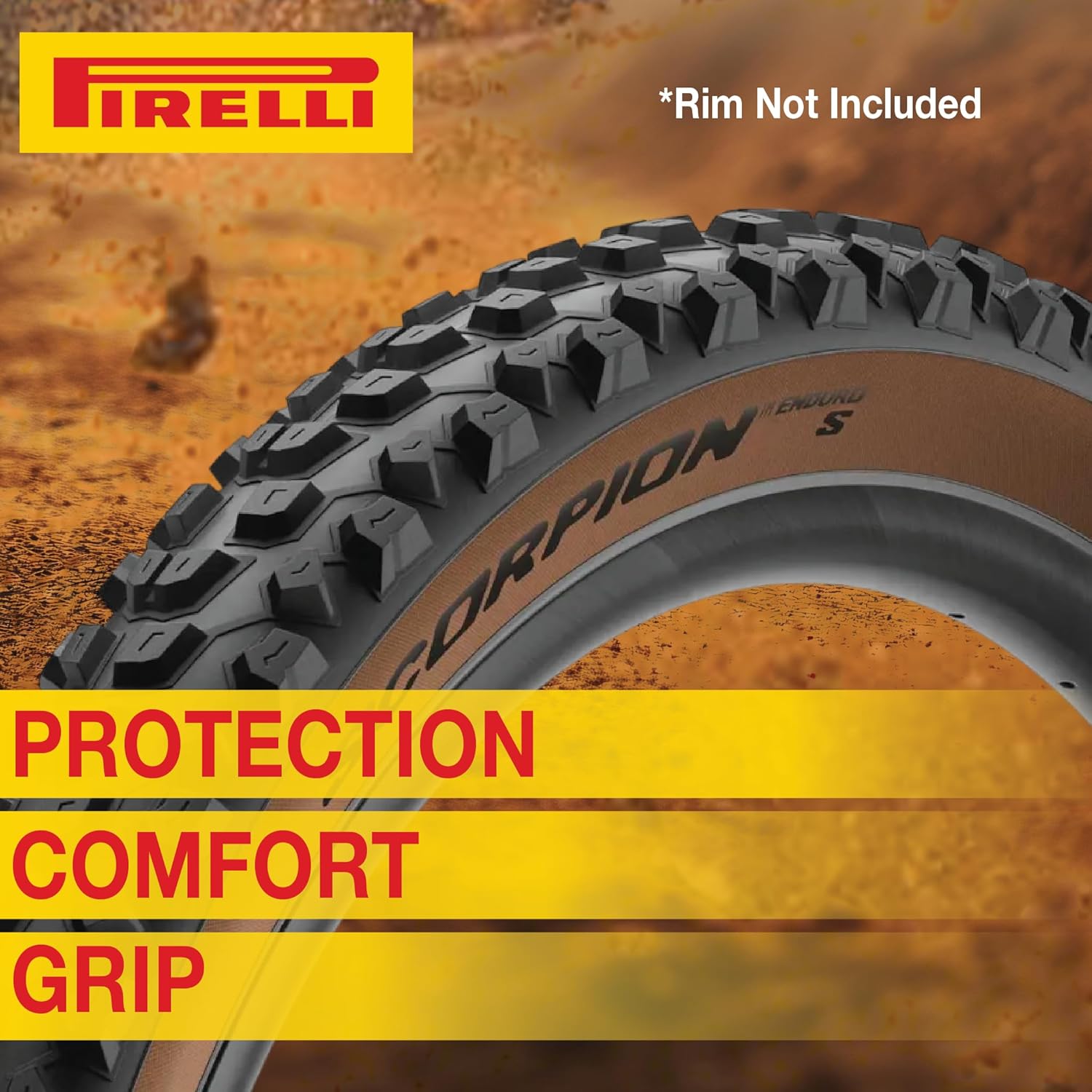 Pirelli Scorpion Enduro S Classic (29" x 2.6) Mountain Bicycle Tire for Extreme Enduro Riding, Tubeless Ready Clincher TLR, Enduro HardWall MTB Casing