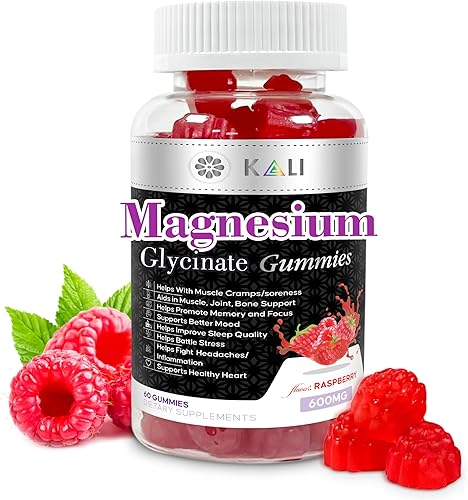 Gomitas de glicinato de magnesio, sin azúcar, complejo avanzado de 600 mg con 400 mg de glicinato de magnesio, 200 mg de L-treonato para ayudar a