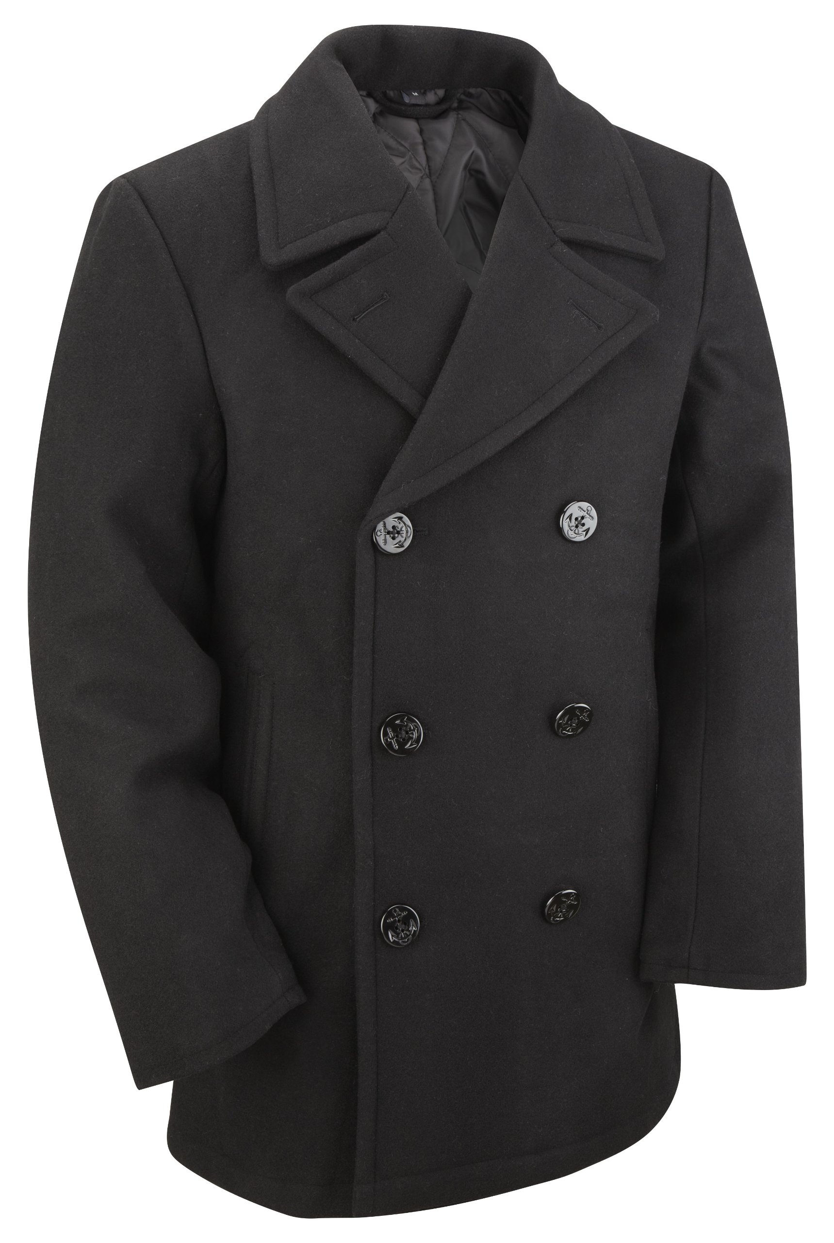 US Navy Wool Pea Coat (M 38"-40", Black)