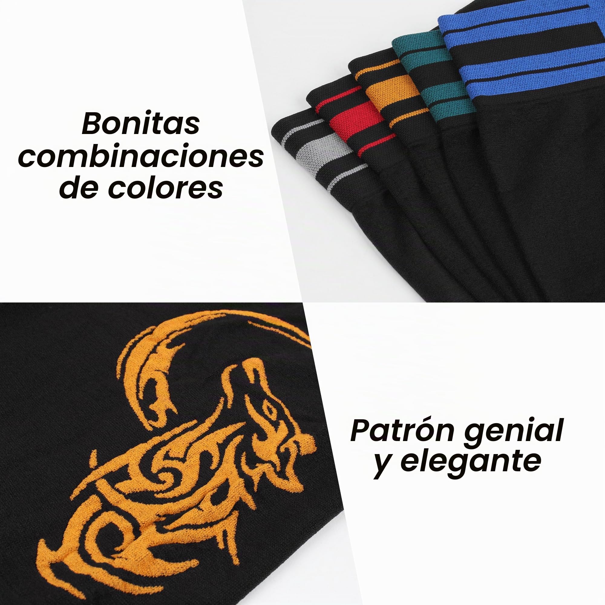 Conjunto L&K de 5 o 10 calzoncillos boxer de microfibra YHUVA3 para hombre, colores y diseños surtidos