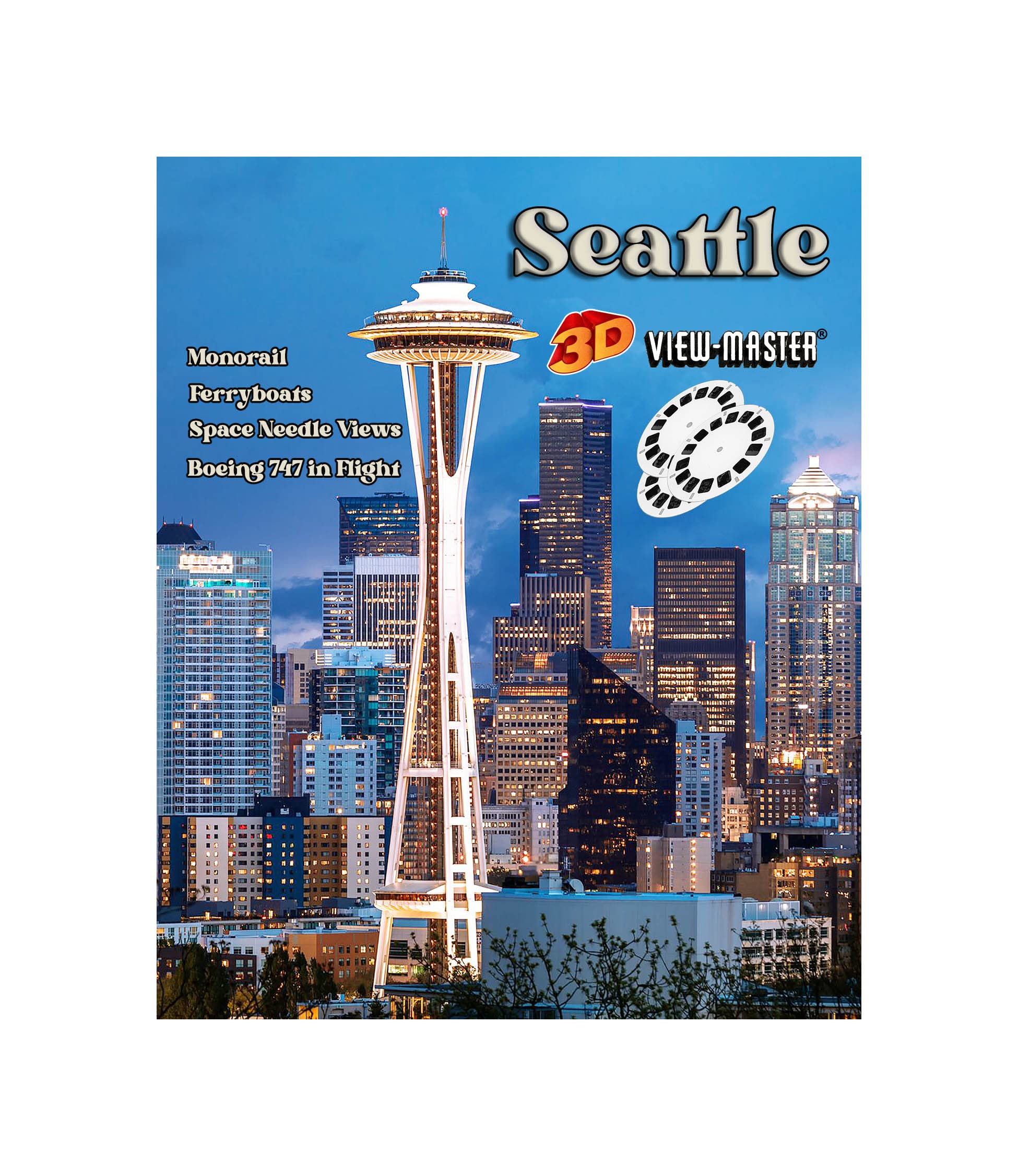 ViewMaster - Seattle, Washington - 3 Reels on Card- NEW