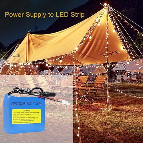 Miniatura 6 de Batería recargable de iones de litio de 12 V 1500 mAh, paquete de baterías de repuesto de cable de cables desnudos con cargador de 12 V para