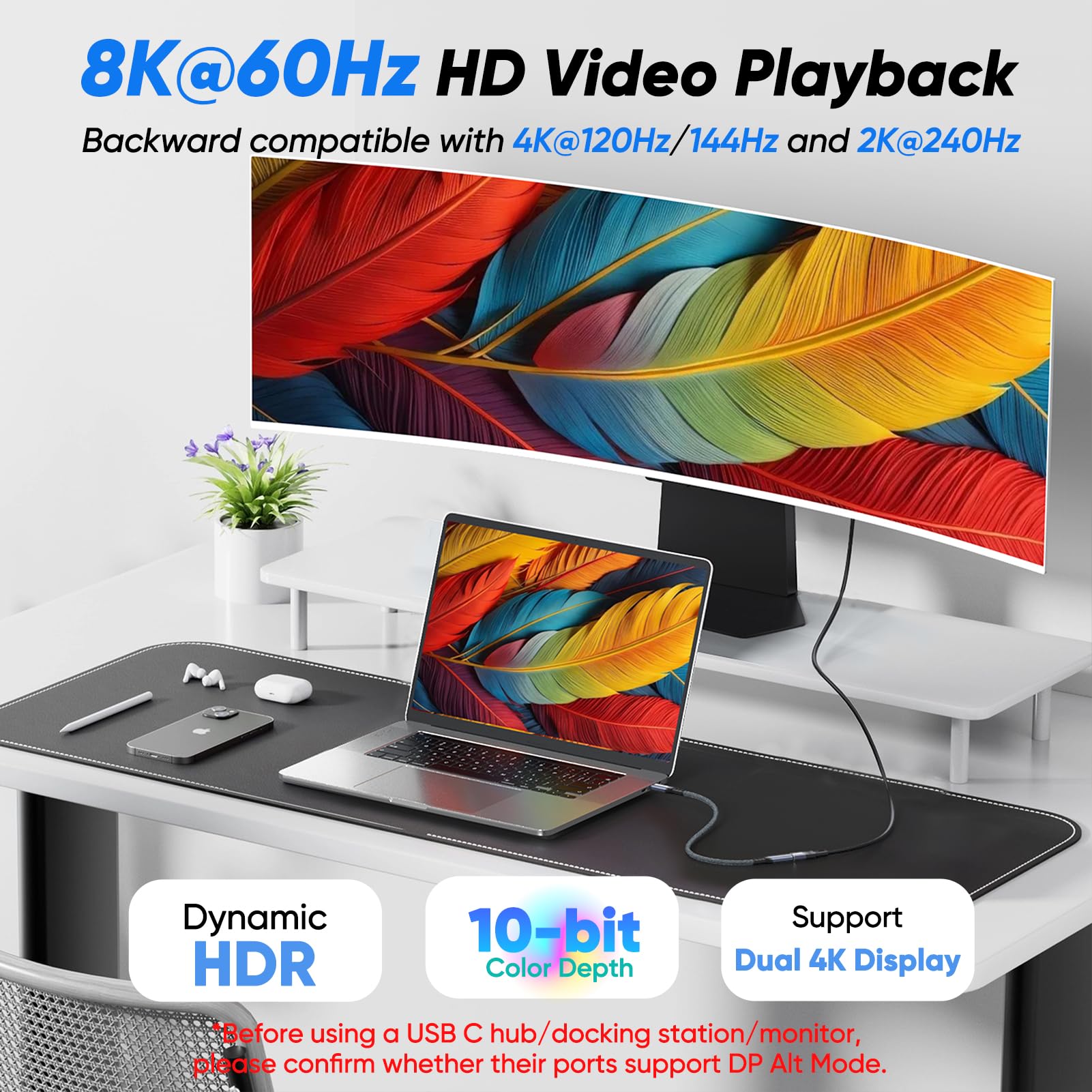 Cavo di prolunga USB C da 0,9 m, prolunga USB 4 [8K/20Gbps/240W], display da USB C maschio a USB-C femmina, trasferimento ad alta velocità e ricarica rapida per Thunderbolt 4/3 MacBook Pro/Air iMac