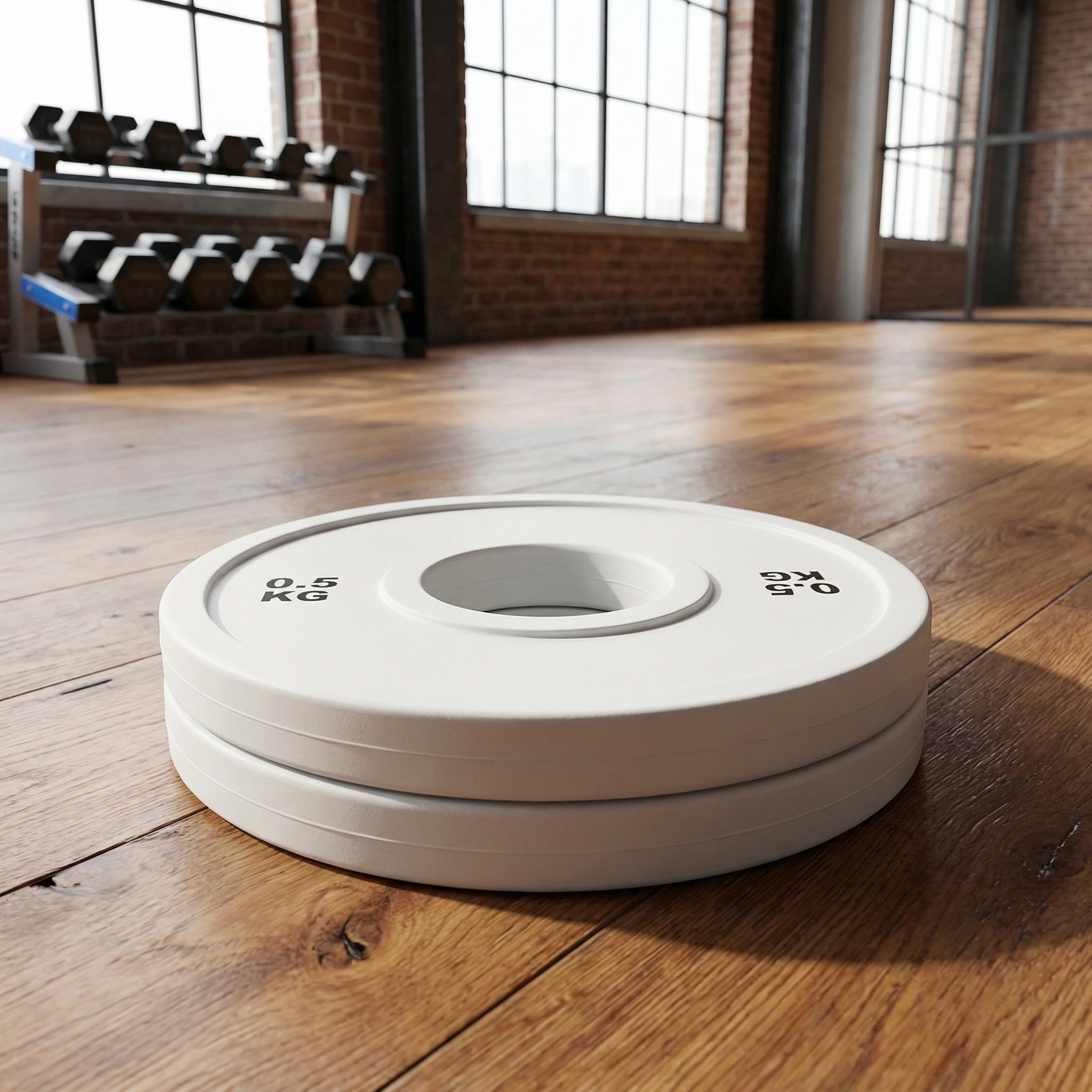 Housoutil Juego de 2 Discos de Barra de Acero y Goma de 1 Lb Orificio Estándar de 2' para Entrenamiento de Fuerza en Casa y Gimnasio