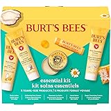 Burt's Bees Christmas Gifts - Essentials Everyday Set, 5 Travel Size Products for Stocking Stuffers - Deep Cleansing Cream, Hand Salve, Body Lotion, Foot Cream and Original Lip Balm Everyday Essentials Set- New