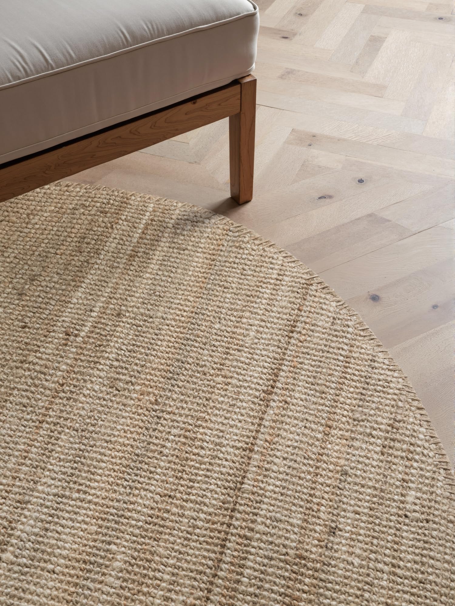 Hanse Home Jute Teppich Rund – Natur Wohnzimmerteppich aus 100% Jute - Handgewebt & Natürlich – Boho Naturfaser Juteteppich für Wohnzimmer – Bild 8
