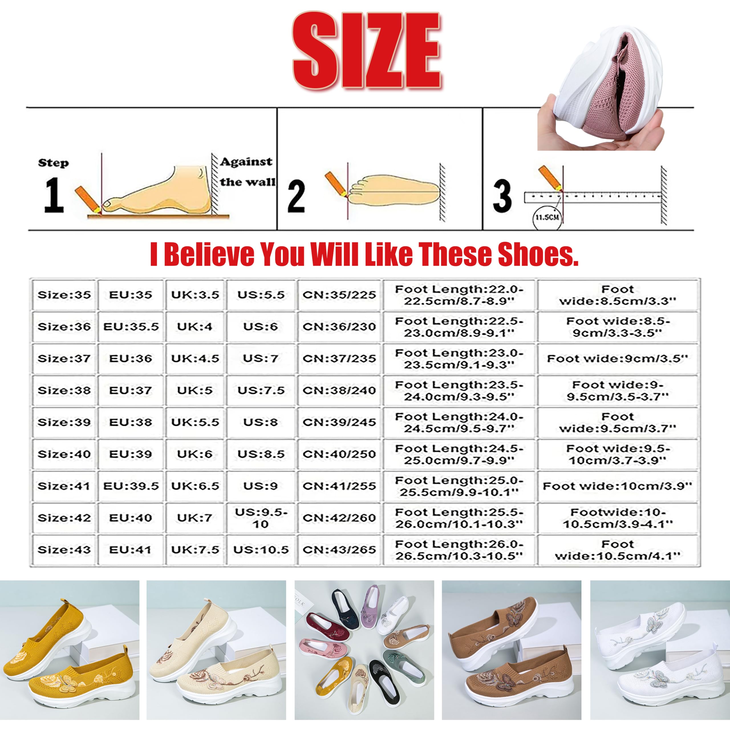 Mocasines con bordado de mariposa para mujer, transpirables, de malla de punto, ligeros, cómodos, informales, ortopédicos, para caminar, con soporte de arco