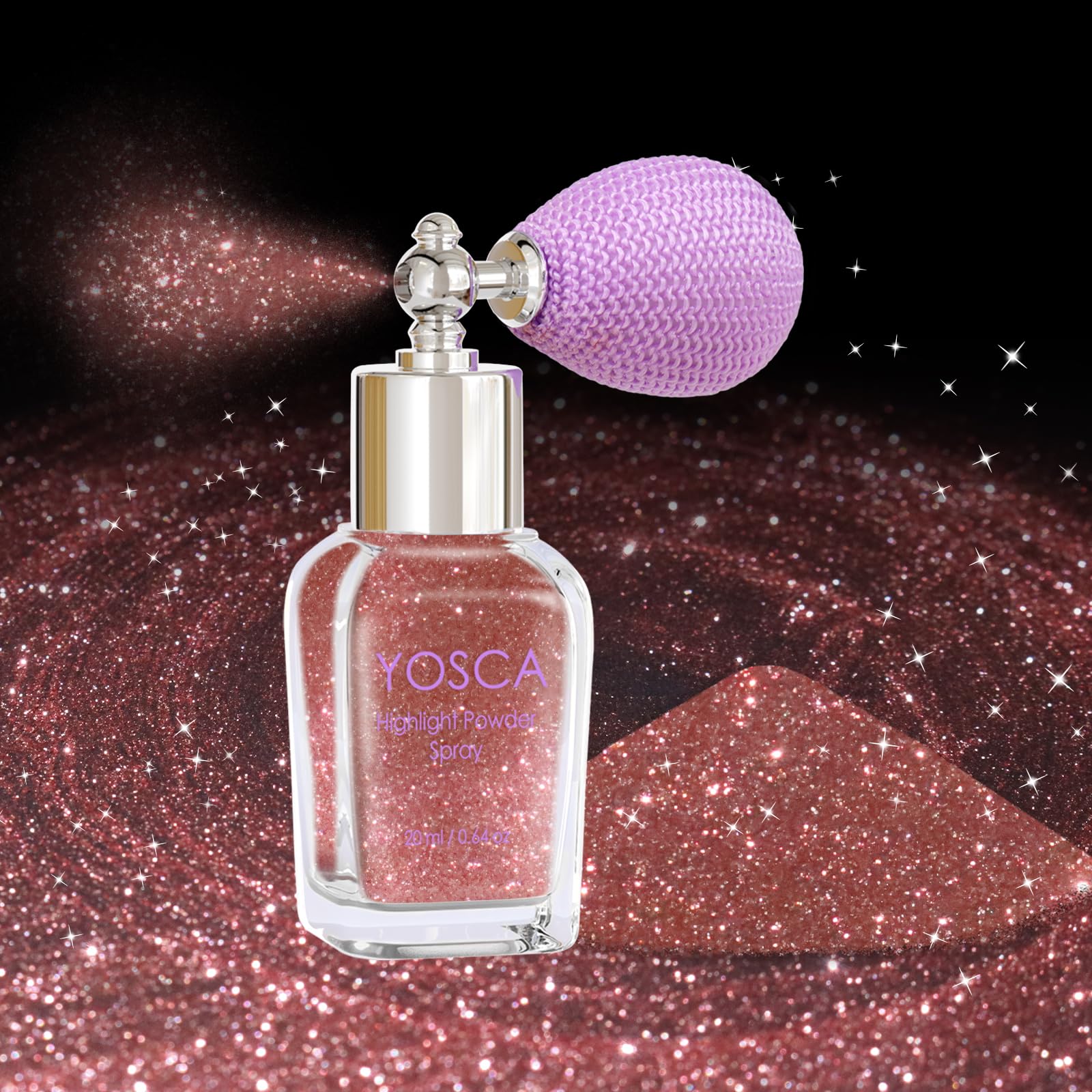 Yosca Body Glitter Spray, 30ML High Gloss Hair Spray Body Shimmer Powder