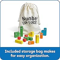 Vista 6 de hand2mind Numberblocks Wooden Building Blocks Activity Set, Wood Stacking Toy, Counting Blocks, Numbers for Toddlers, Math Games, Preschool Learning
