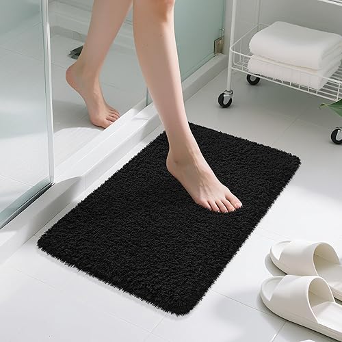 Miniatura 52 de Alfombras de Baño Antideslizantes 24"x16", Alfombrillas de Baño Absorbentes de Secado Rápido, Alfombras de Baño de Microfibra Shaggy, Felpa Extra