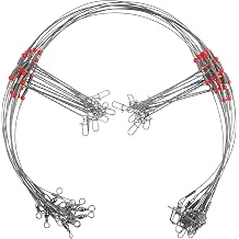 Fishing Leaders Saltwater Tackle Surf Fishing Rigs Bottom Hi-Low Rig High Strength Wire Leader Line with Swivel Snaps Beads Gear Equipment for Lures Bait Hooks