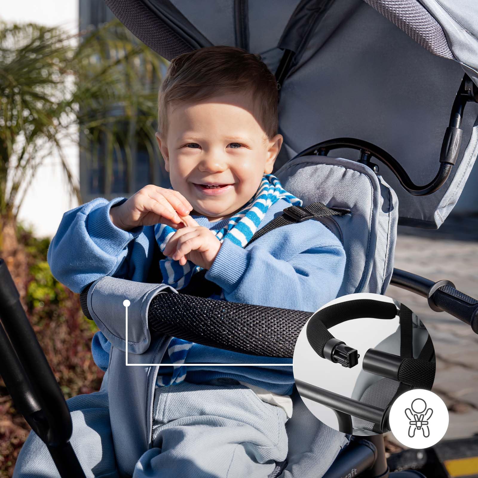 Kinderkraft Freeway 2, Triciclo Evolutivo para Bebé, Asiento Giratorio 360°, Pedales Libres, Arnés de 3 Puntos, Freno Central, 9 Meses a 5 Años, Rosa