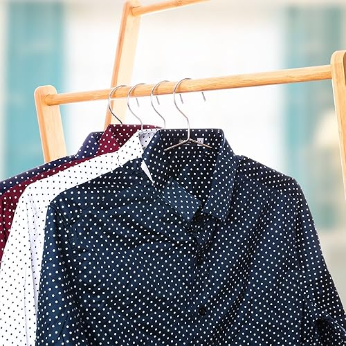 Miniatura 6 de Perchas de alambre de metal resistentes de 17.7 pulgadas, colgador de abrigos, perchas estándar para trajes, ideal para uso diario, paquete de 30,