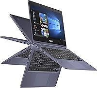 Vista 1 de ASUS VivoBook - Laptop 2 en 1 delgada y ligera, pantalla táctil HD de 11.6 pulgadas, procesador Intel Celeron N3350 de doble núcleo, 4 GB de RAM, 64