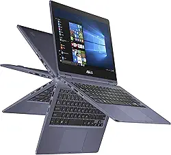 ASUS Vivobook Flip Fino e Leve 2 Em 1 Laptop- Tela Sensível Ao Toque Hd de 11,6", Processador Intel Dual-Core Celeron N3350, 4 Gb Ram, 64 Gb Emmc Storage, Windows 10 Em Modo S, Office 365- J202Na-Dh01
