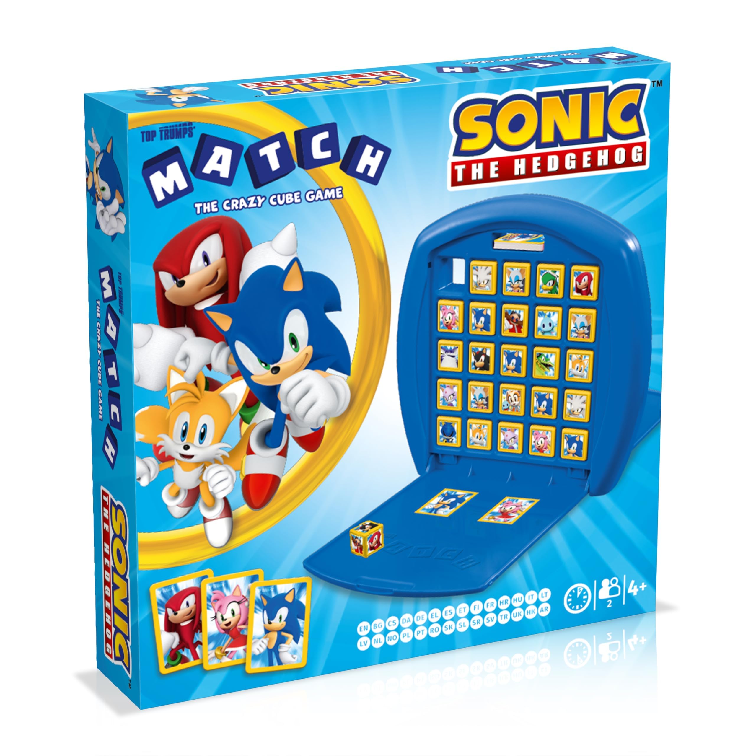 Top Trumps Match Sonic - Juego De Mesa, Juegos Infantiles, Conecta 5 Dados Iguales En Tu Propio Tablero, Juego De Memoria 4 Años, para 2 Jugadores