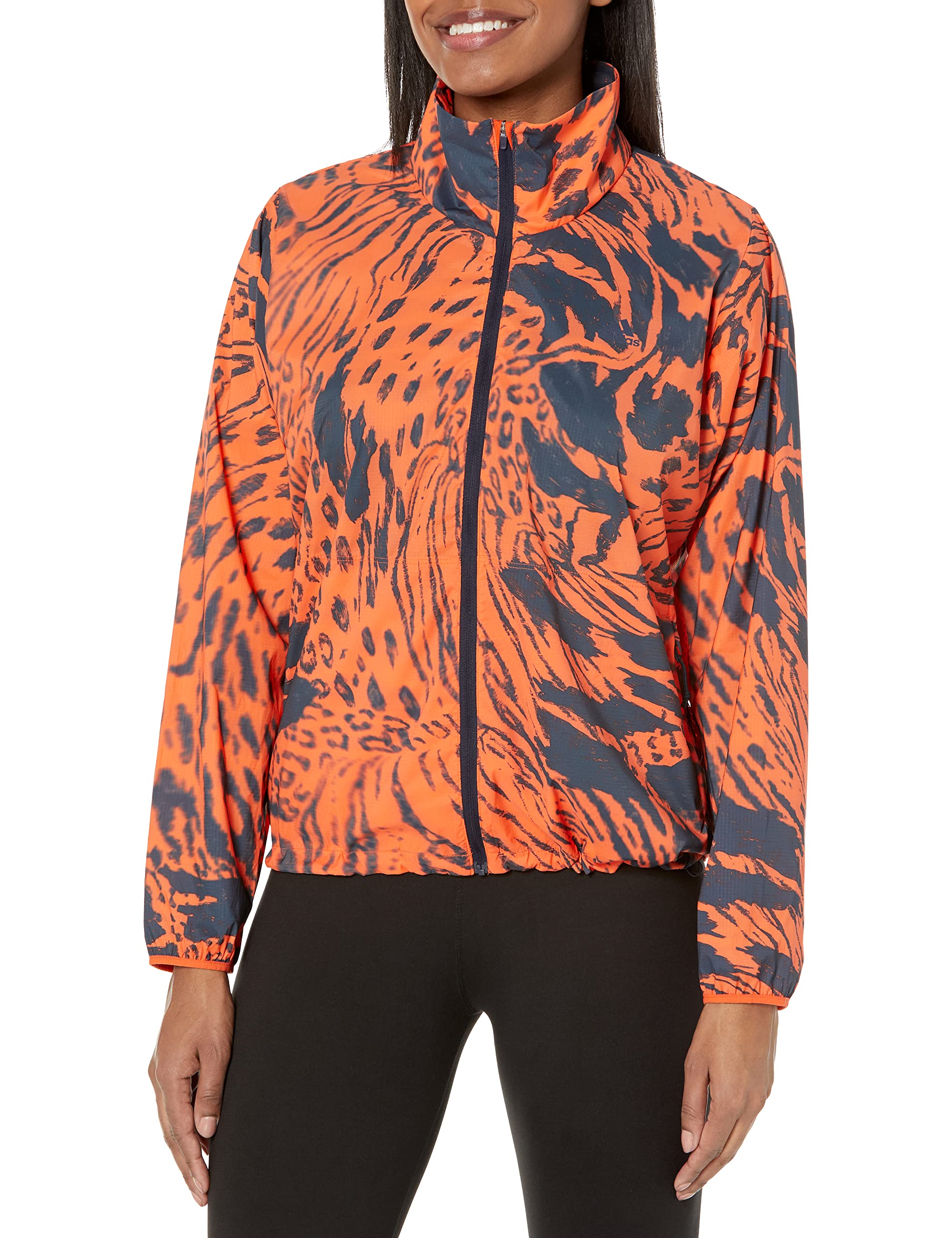adidas Damska szybka kurtka do biegania, Semi Impact Orange/Legend Ink, XS