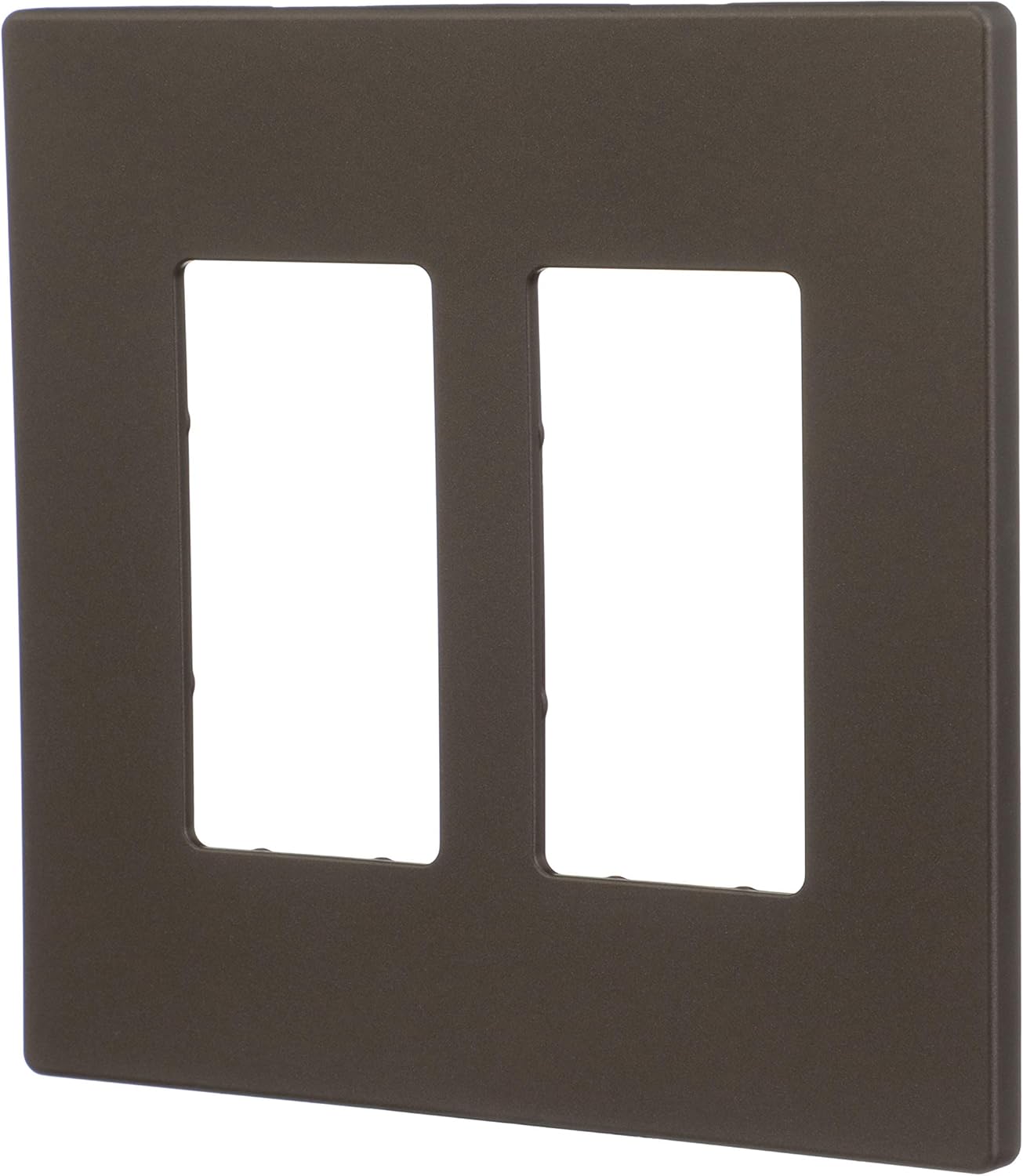 Eaton PJS262RB-SP-L Designer 2-Gang Screwless Wallplate, Oil Rubbed Bronze