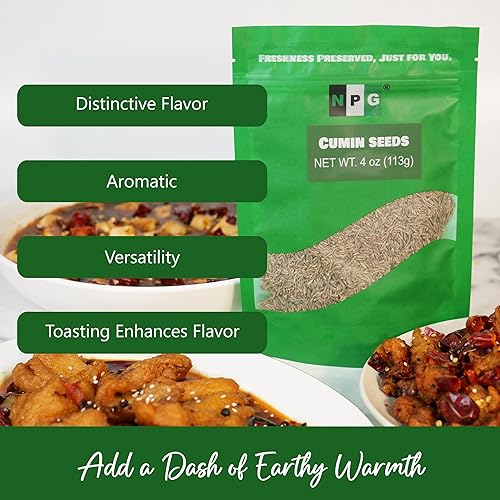 Miniatura 10 de NPG Polvo de comino molido de 1 onza, sin gluten, sin OMG, semillas de comino molidas a granel para platos mediterráneos y del suroeste de Asia