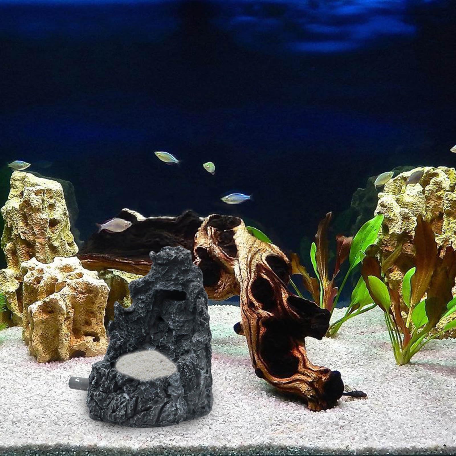 Buona resina Sandfall Ornamento per acquari Impostazioni semplici e durata per pesci e qualità dell'acqua Accessorio per pesci animali domestici