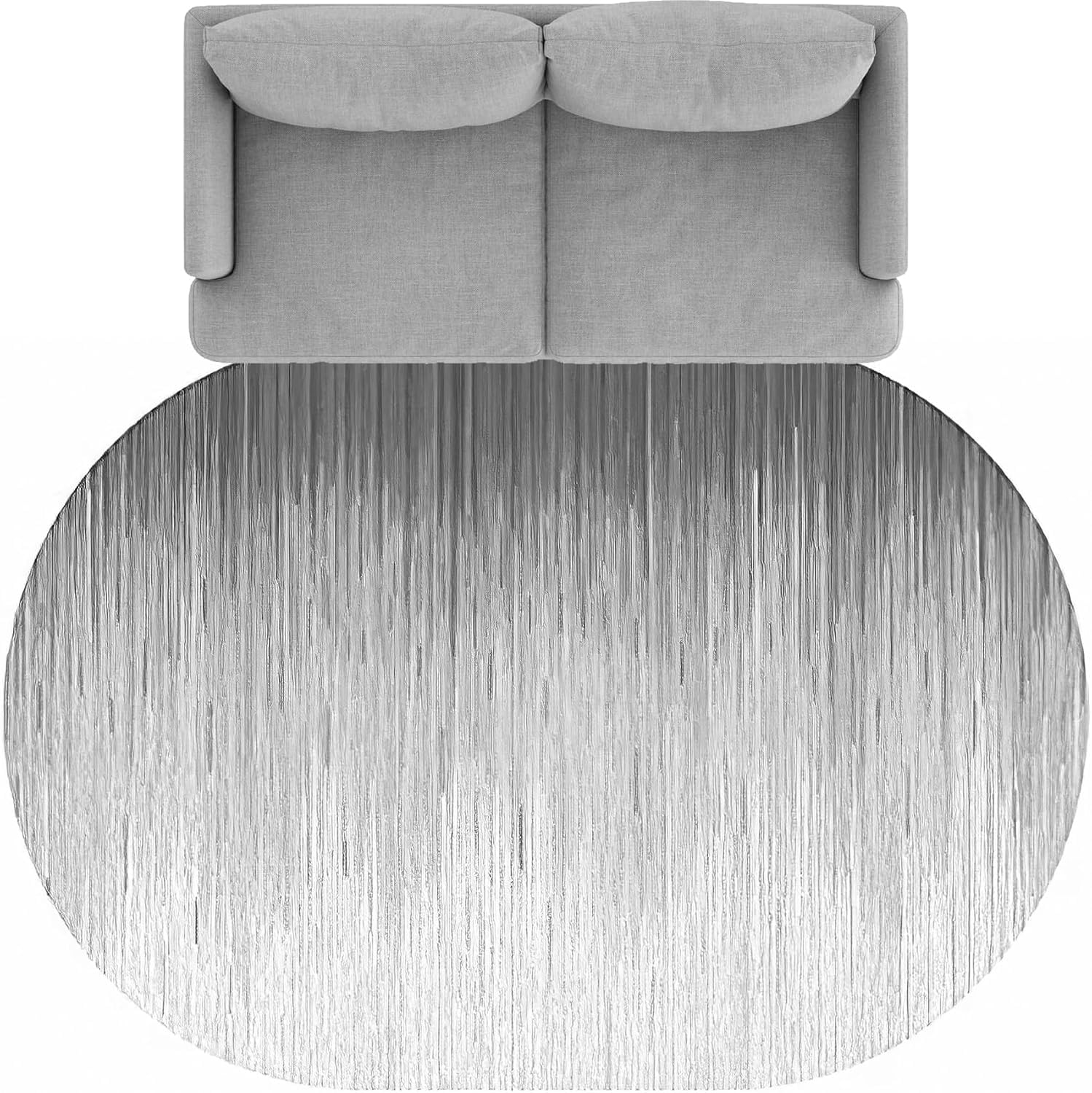 Tapis ovale moderne abstrait gris pour sublimer le salon