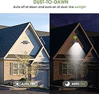Vista 7 de Luz de inundación LED para exteriores con fotocélula del anochecer al amanecer, luz de seguridad al aire libre de 120 W, para jardines, patios