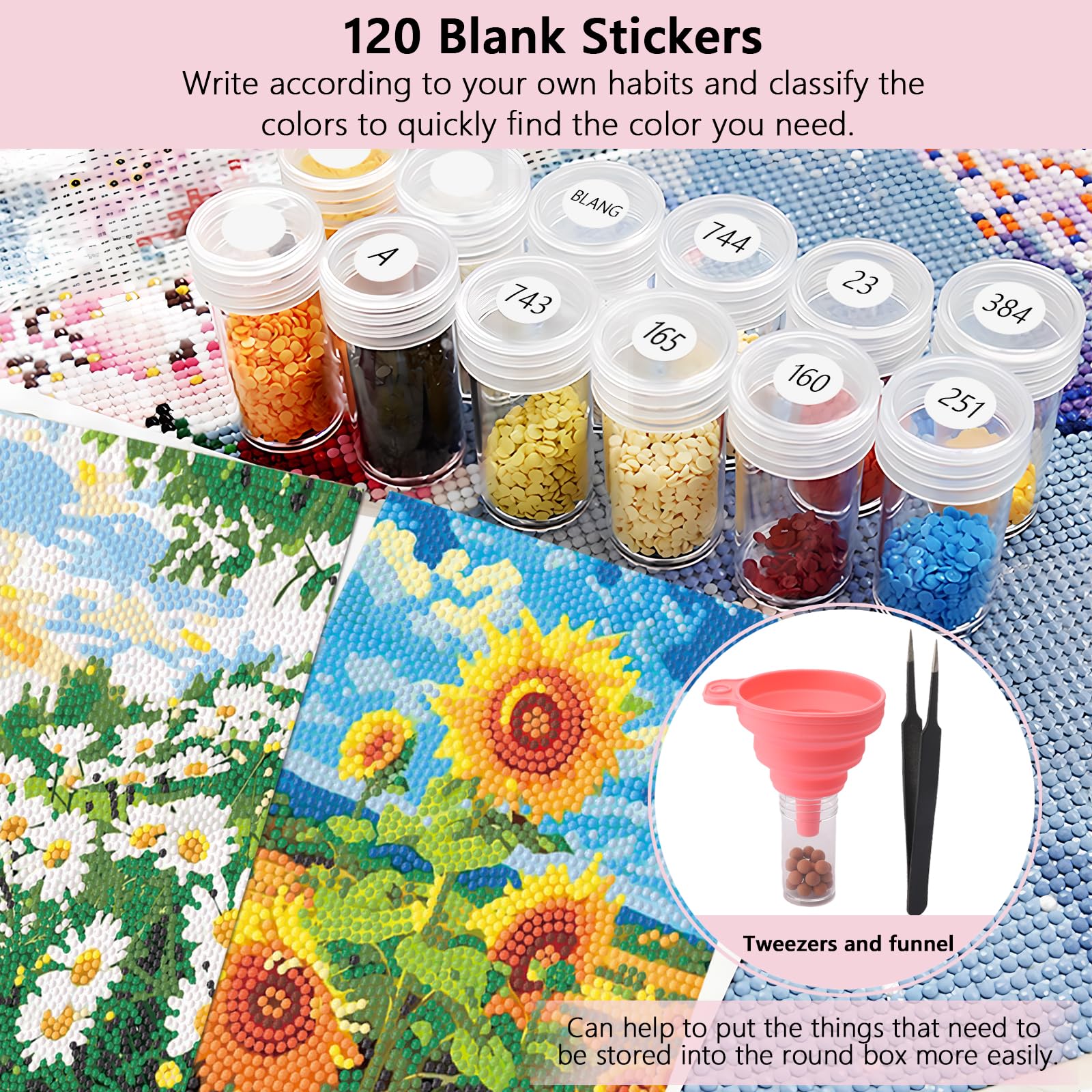 64 grilles accessoires diamond painting boîte de rangement plastique amovible à compartiments, outils peinture diamant 5D pour loisirs créatifs DIY | Leroy Merlin