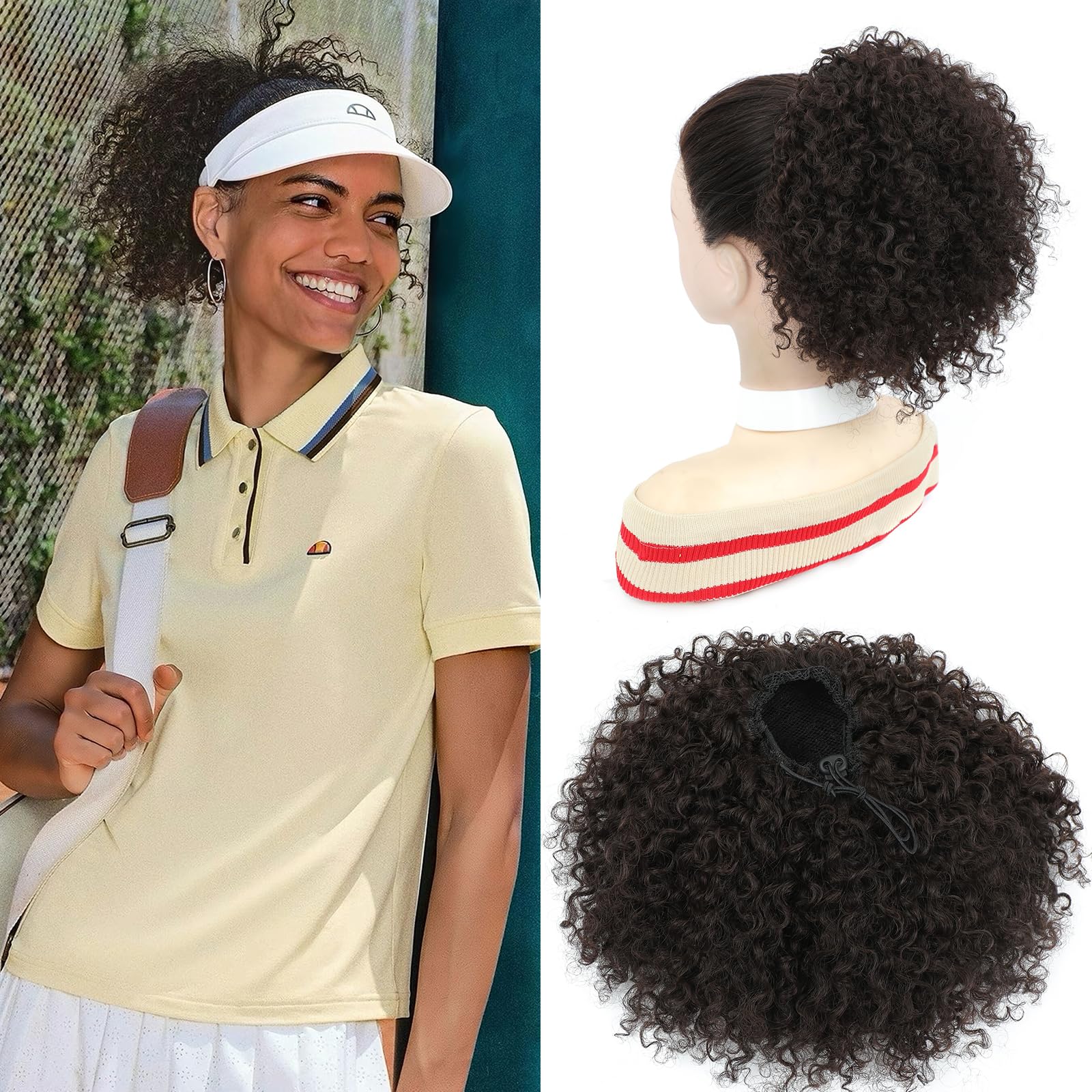 Urbeauty 8-Inch Drawstring Curly Ponytail Extension
