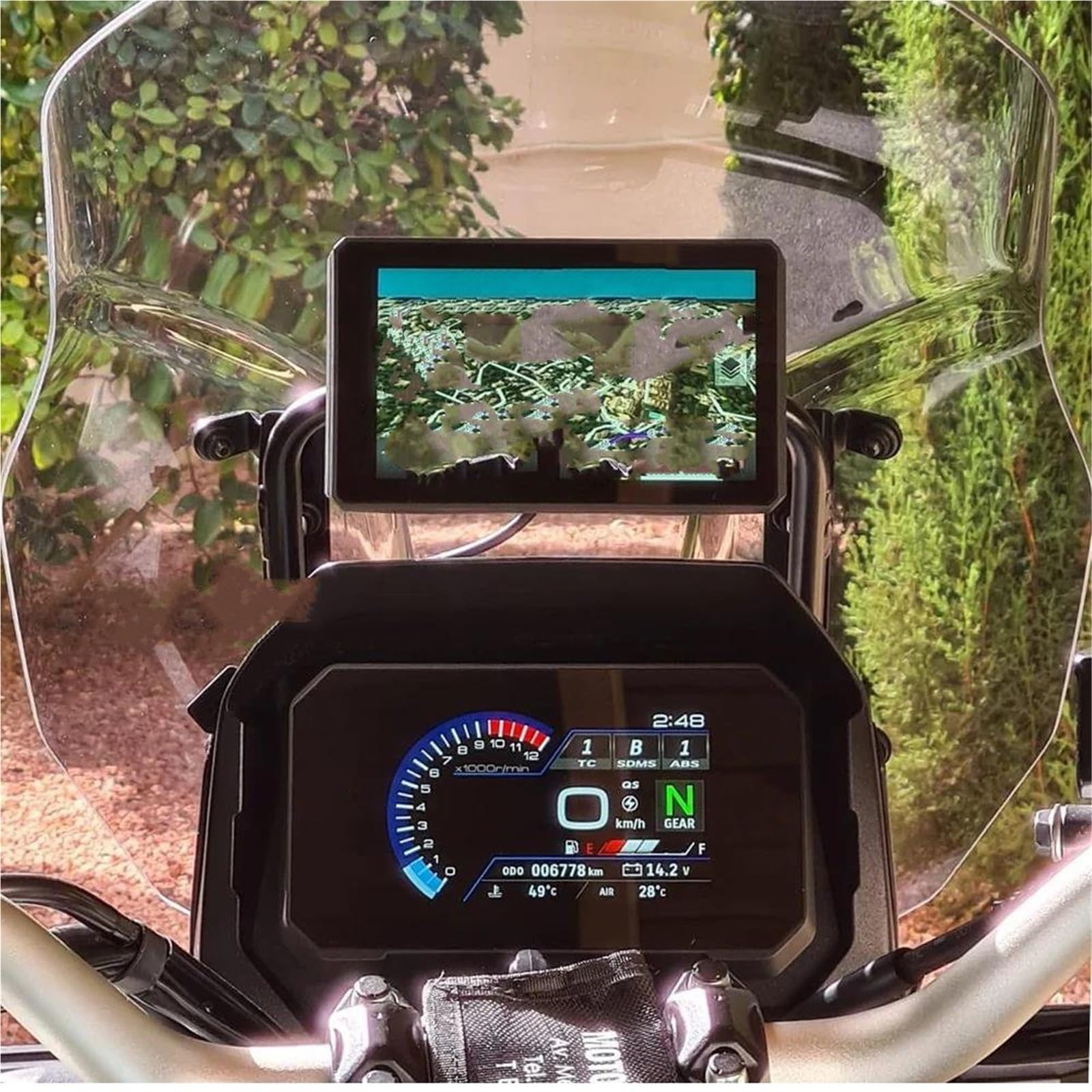 Supporto Navigatore Moto Cellulare GPS Universale 12 Mm 22 Mm Staffa Navigazione Supporto GPS Motocicletta Supporto per Smartphone